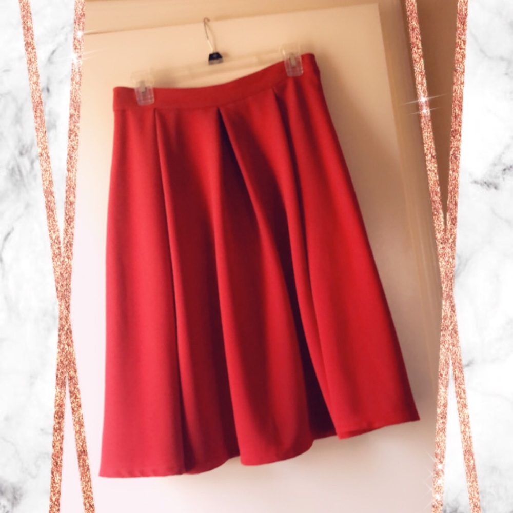 A-Line Red Skirt